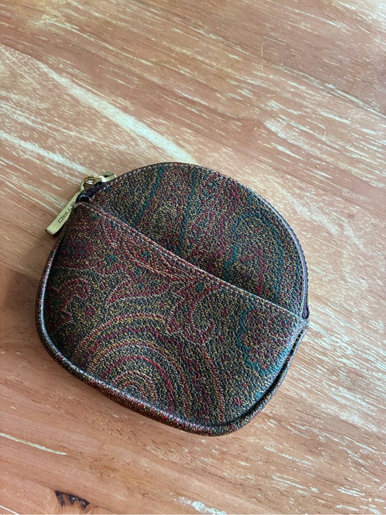 Etro Handbags - Etro Multicolor Paisley Mini Change purse - Brown, Green, Red